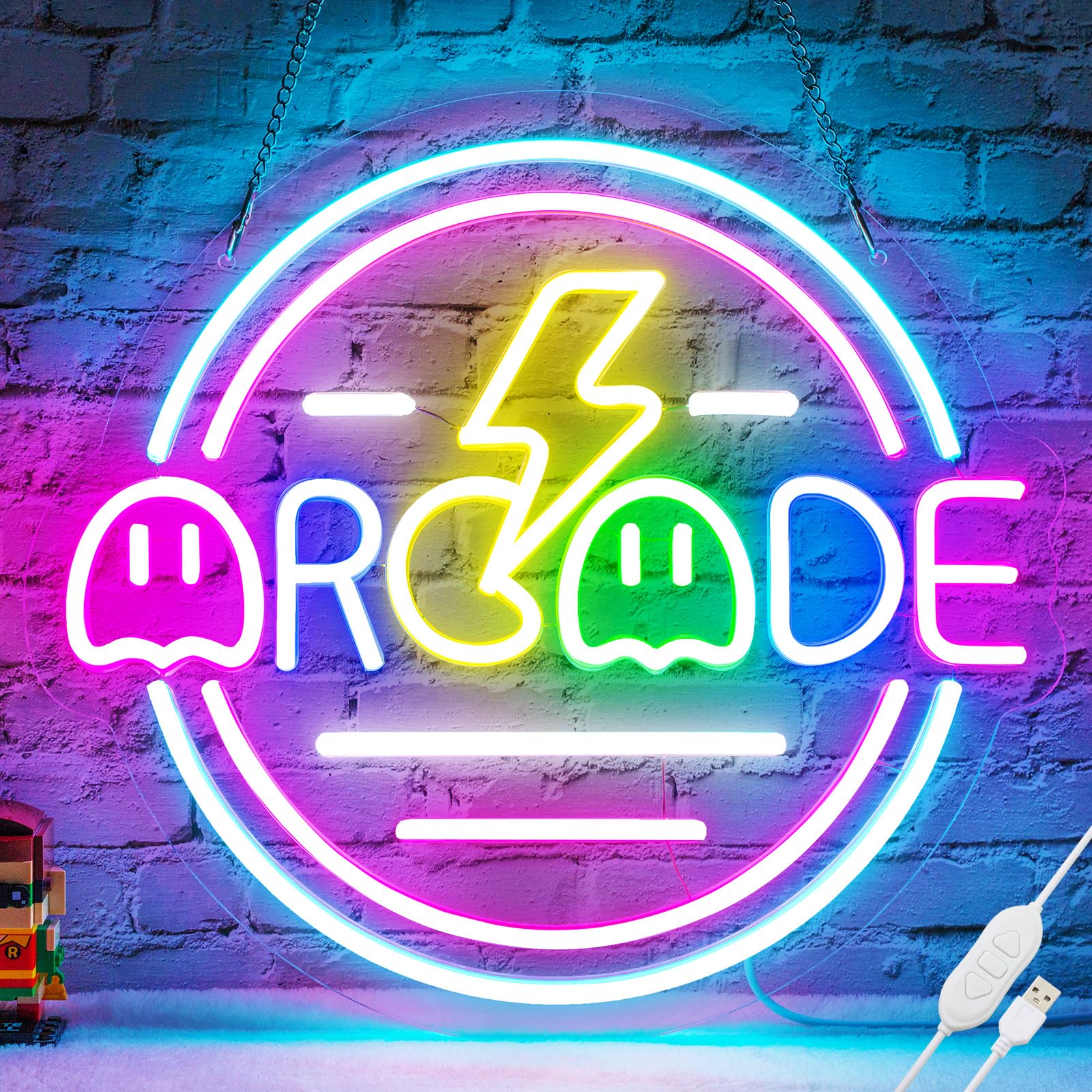 Basaneon Gamer Neon Sign for Gamer Room Decor, Dimmable